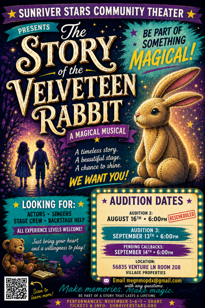 The Story of the Velveteen Rabbit – Auditions